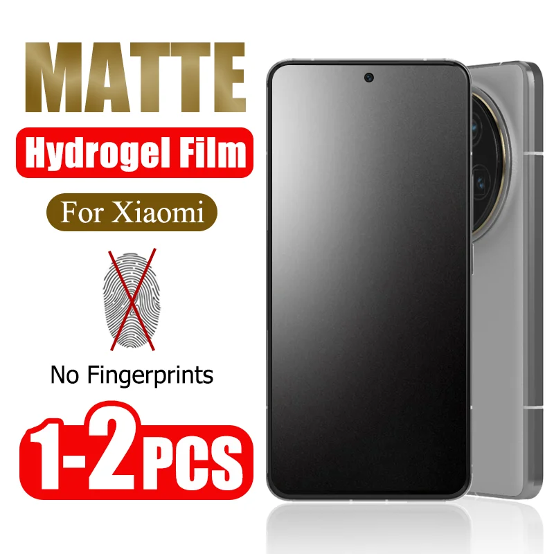 1-2 uds película de hidrogel mate para Xiaomi 14 Ultra 13t 13 12 12t Pro Lite Note Protector de pantalla frontal para Redmi 8A K30 20 suave - imagen 2