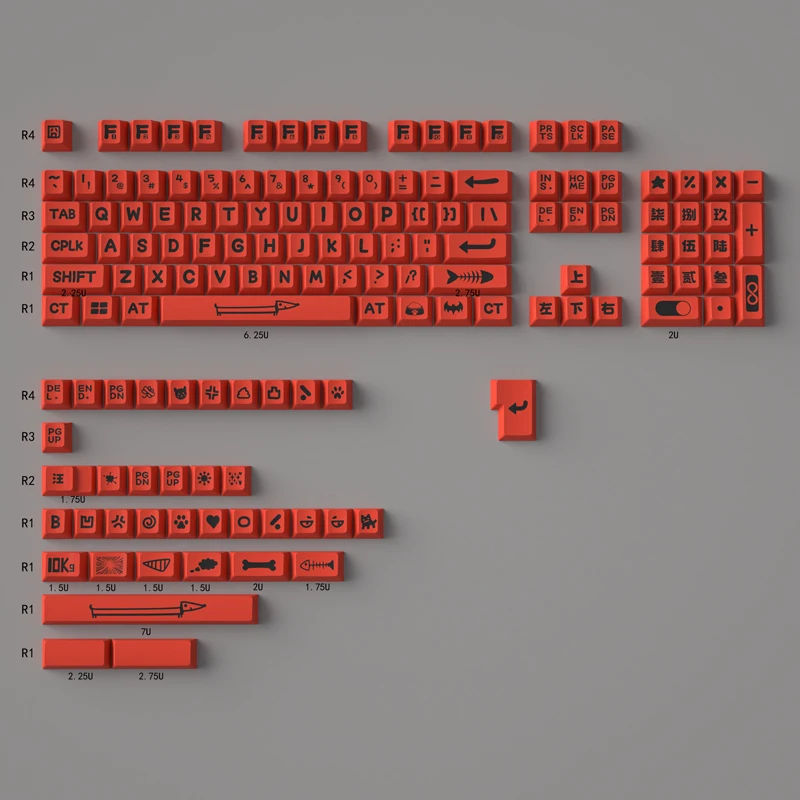 Teclas PBT de perfil de cereza de fiesta Animal, 142 teclas, sublimación, GX87, Crush80, Hi8, Hi75, Lucky65, raven68, Rainy75