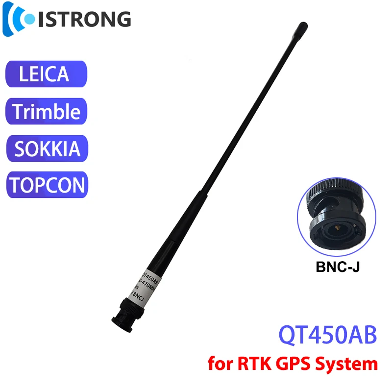 Receptor GNSS RTK sistema GPS antena de látigo de Radio 4dBi 450-470MHZ BNC-J para instrumento de encuesta TOPCON Trimble LEICA SOKKIA QT450AB