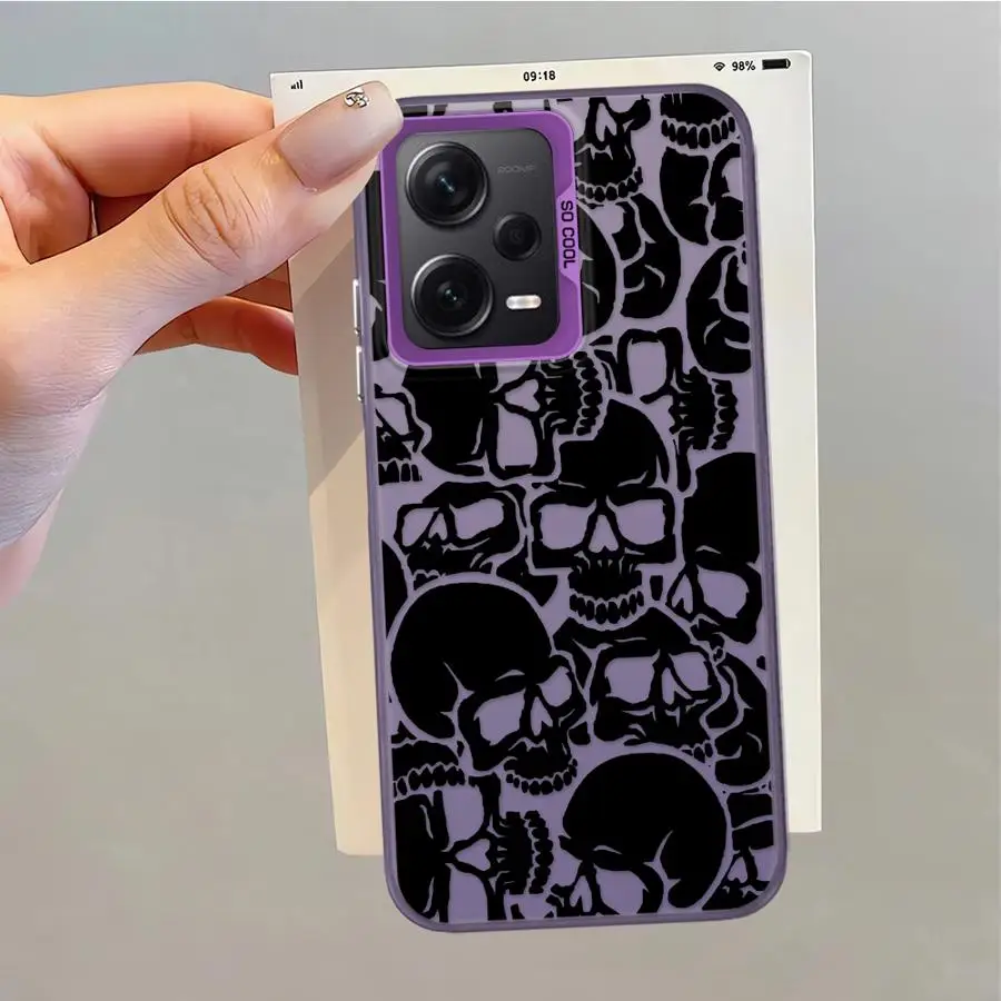 Funda para Xiaomi Redmi 9T 12C 14C K60 9C 10C A5 A1 A2 Plus 13C funda trasera para teléfono esqueleto cráneo - imagen 3