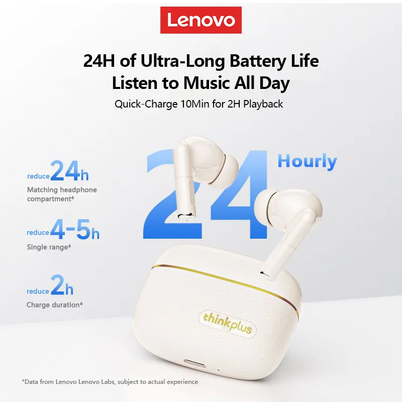 Original Lenovo LP27 Pro auriculares inalámbricos Bluetooth juego baja latencia llamada cancelación de ruido auriculares deportivos impermeables - imagen 5
