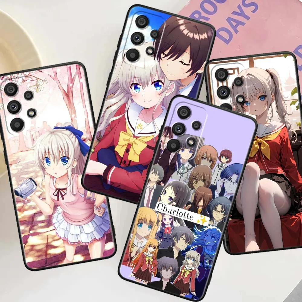 ANIME Nao Tomori para Samsung Galaxy A30 A31 A32 A33 A35 A36 A40 A41 A42 A50 A51 A52 A53 funda negra para teléfono