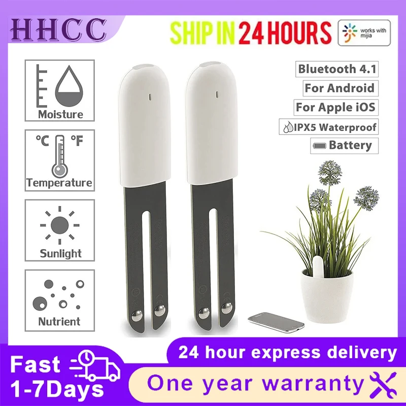 HHCC-Monitor de flores para el cuidado del jardín, planta, césped, suelo, fertilidad de agua, Sensor inteligente, Detector de jardinería de flores para Xiao Mi - imagen 2