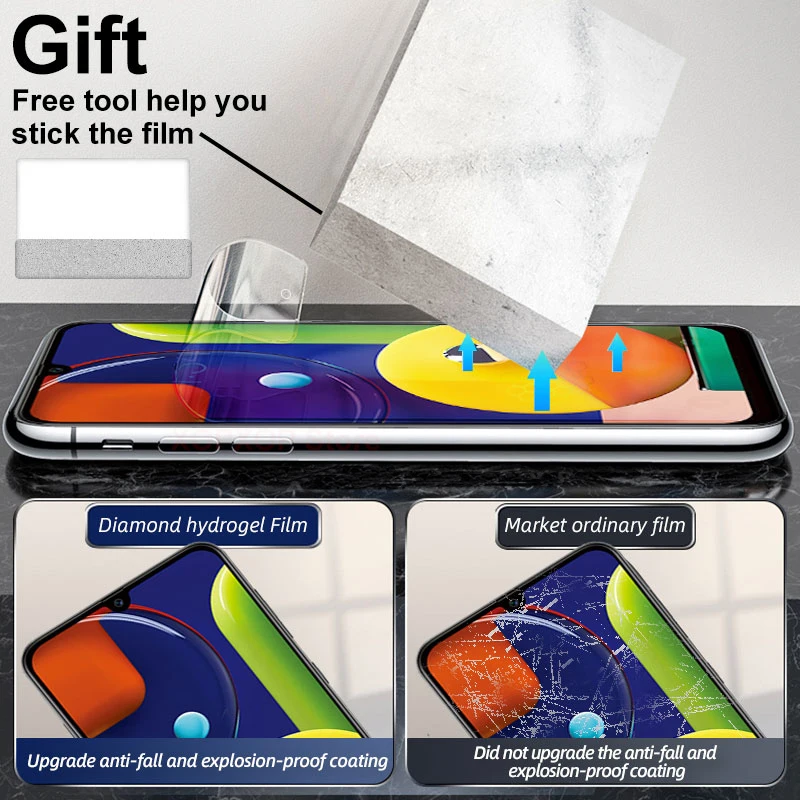 3 uds película de hidrogel Samsung S25 S24 S23 S22 S21 Ultra Plus S21 S23 S24 FE A56 A55 A54 A36 A35 A15 A16 5G película protectora de pantalla - imagen 4