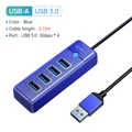 USB A 15cm Azul