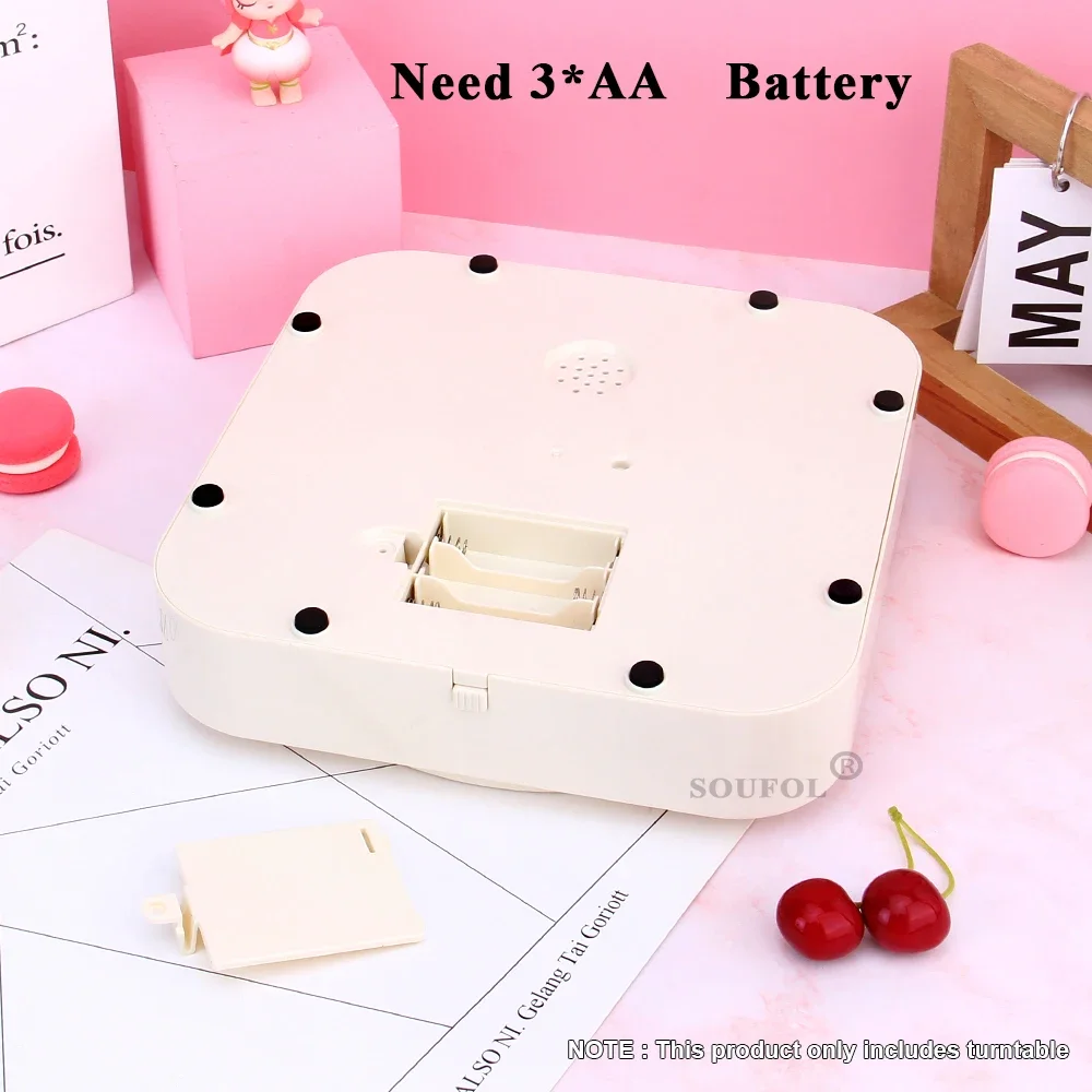 Máquina de Sushi rotativa pequeña para el hogar, estante giratorio automático para postre, decoración de pasteles, juguetes con música, regalo de cumpleaños y boda - imagen 3