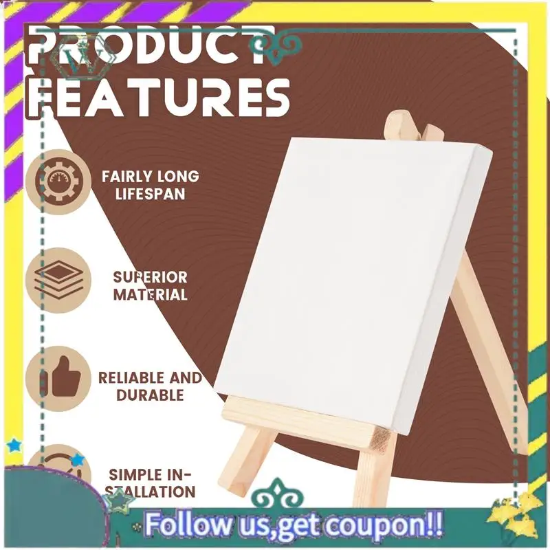 Nuevo Mini tablero de dibujo de lienzo de 20 piezas con caballete, Panel de lienzo de pintura, adecuado para suministros de fiesta de pintura artística - imagen 3