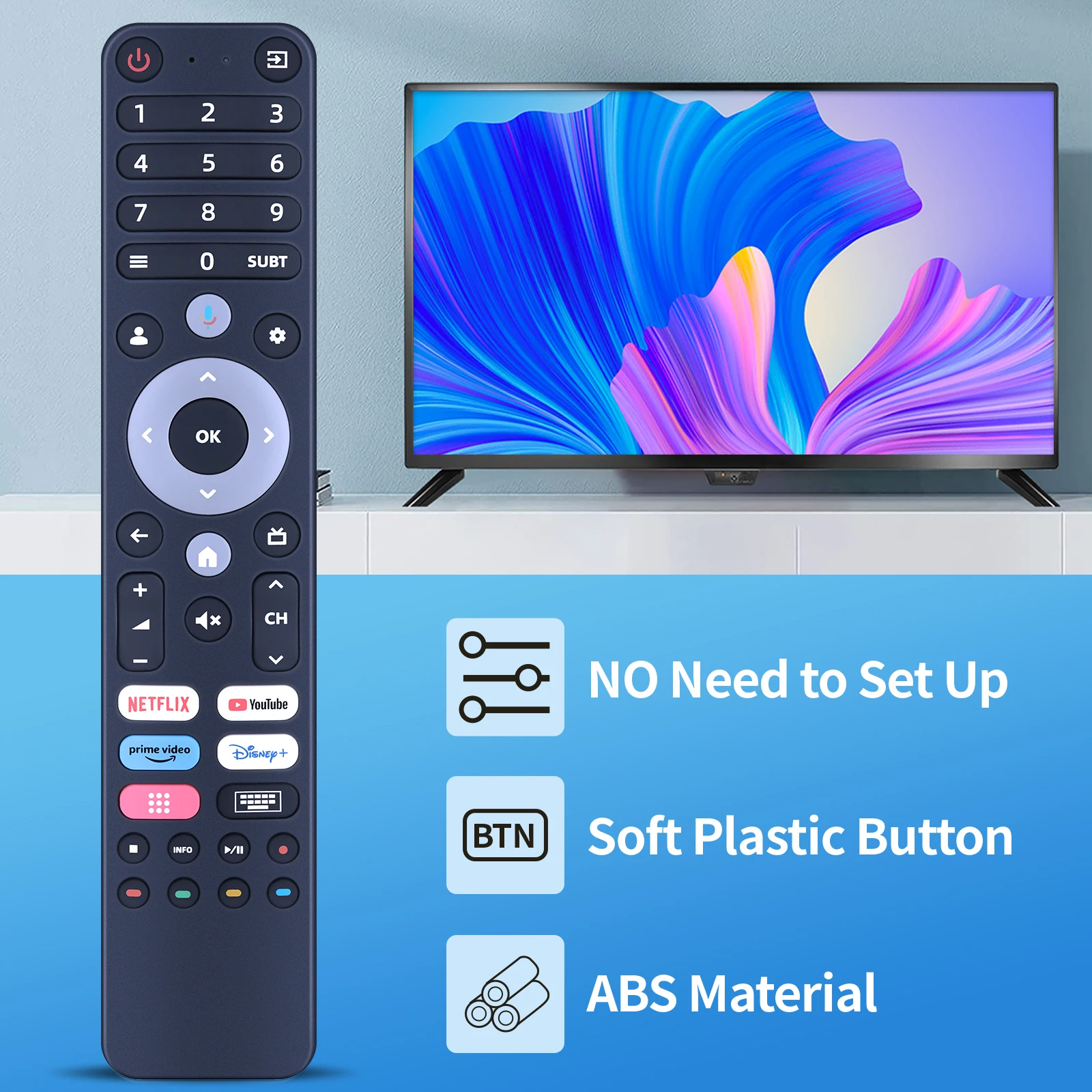 Mando a distancia para Kogan Dyon FB-Typ-33, para igoo-tv 40F 55U, para INNOS G32F, nuevo - imagen 3