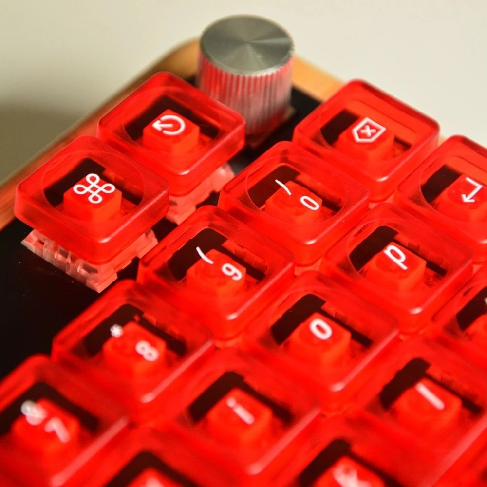40S 투명 LCK 키캡 체리 MX/Kialh Choc V2 로우 프로파일 스위치 키캡 PBT 레드 퍼플 블랙 울트라씬 아티산 키캡 - imagen 5
