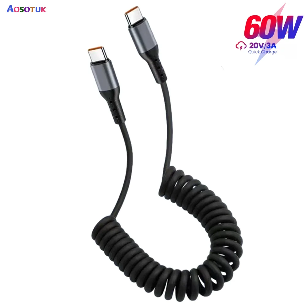 Cable USB tipo C a USB C para iPhone 15 Pro Max, Cable de datos de carga rápida PD para Samsung, Xiaomi 14, Oneplus 12, POCO X6, OPPO CC, 60W - imagen 2