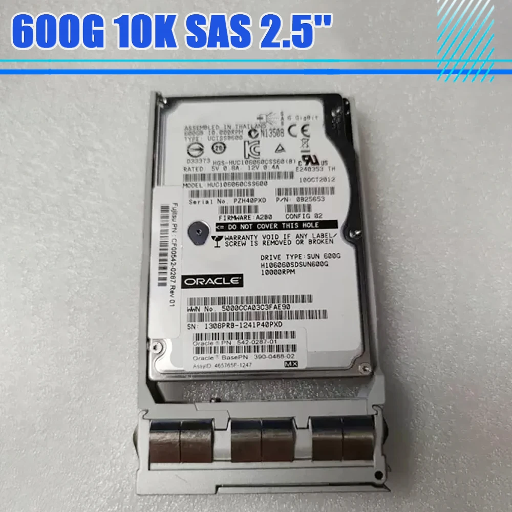 HDD 600G 10K SAS 2,5 ''disco duro para SUN 542-0287-01 0B25653 CF00542-0287 - imagen 2