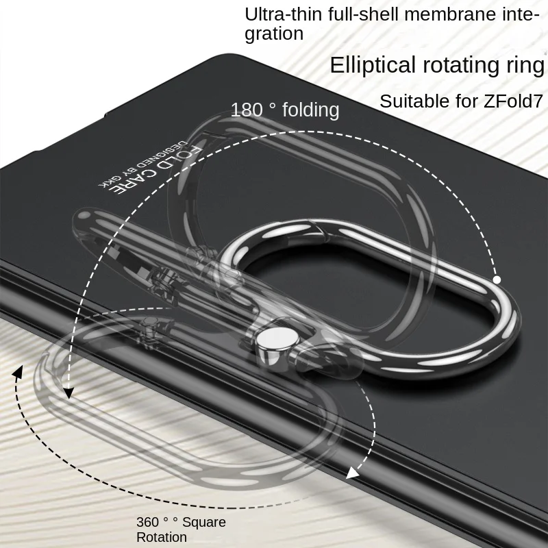 Para Samsung Galaxy Z Fold 7 funda dura delgada con soporte de anillo funda protectora trasera para Samsung Z Fold7 funda completa para teléfono - imagen 3