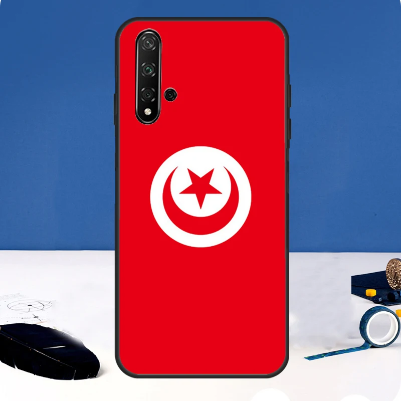 Funda con mapa de la bandera de Túnez para Huawei Nova Y91 Y61 Y60 Y70 Y72 Y73 Y90 12i 11i 3i 7i 8i 9 10 SE P20 P40 P30 Lite - imagen 4