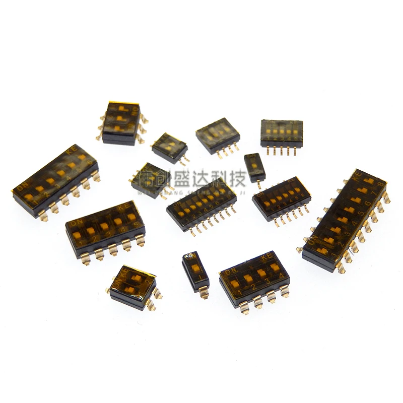 5 uds SMD SMT interruptor tipo deslizante 1P 2P 3P 4P 5P 6P 8P 10P 1,27/2.54mm posición DIP interruptor de palanca de paso negro interruptor a presión negro - imagen 3