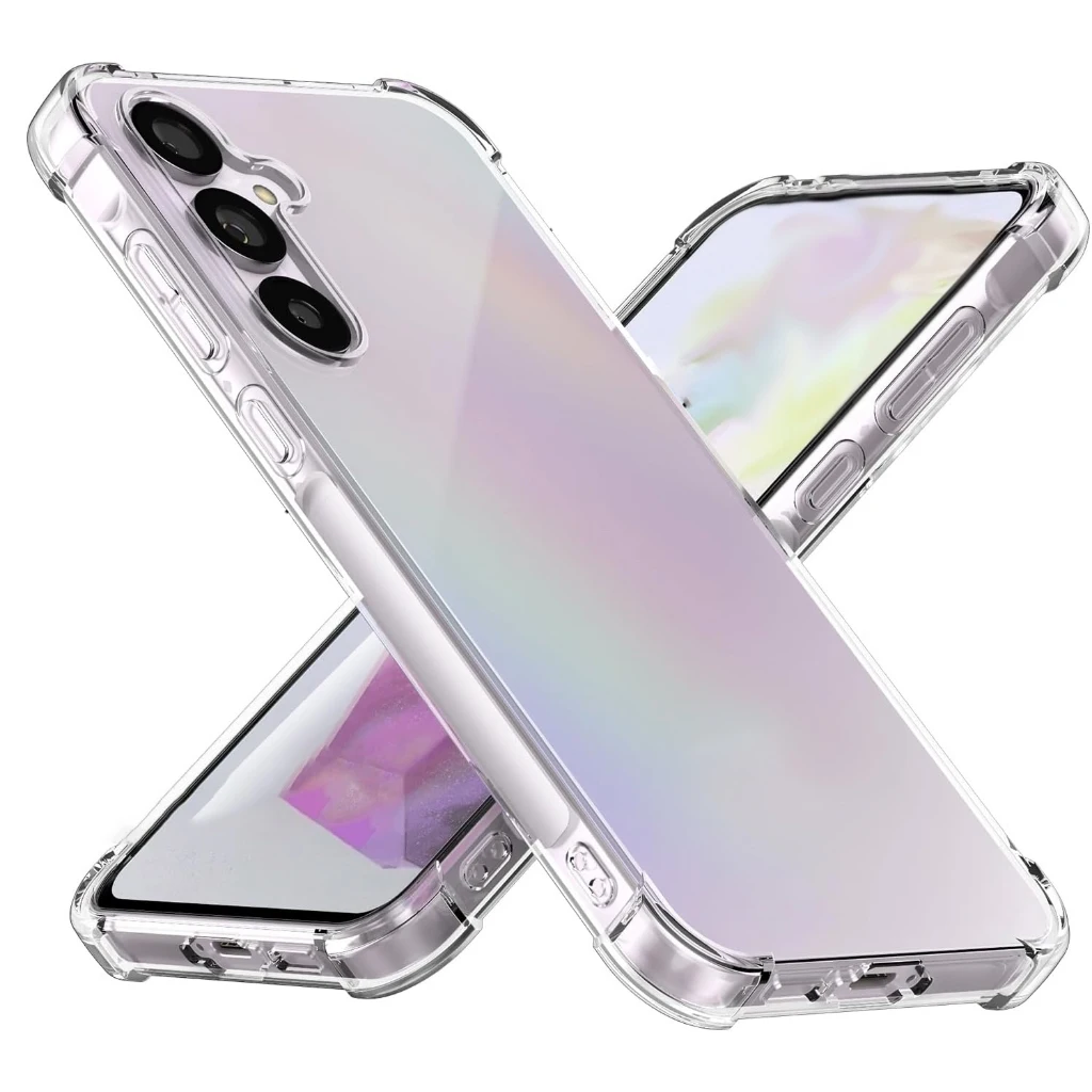 Funda de teléfono transparente para Samsung A35 A55 5G TPU suave + contraportada dura