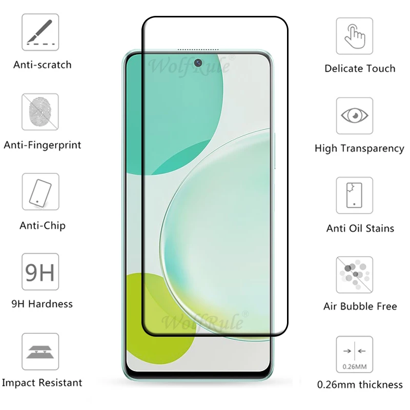 6 en 1 para Huawei Nova 11i vidrio Huawei Nova 11i vidrio templado cubierta completa pegamento 9H Protector de pantalla Huawei Nova 11i lente de vidrio - imagen 3