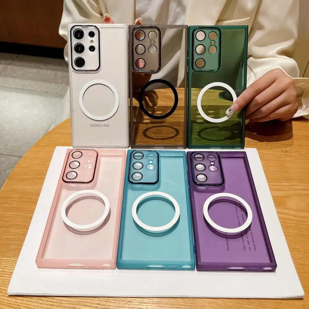 Para Motorola Moto Edge 50 Pro 50Fusion funda suave TPU transparente lente magnética funda protectora trasera para Moto Edge 40 Neo - imagen 2