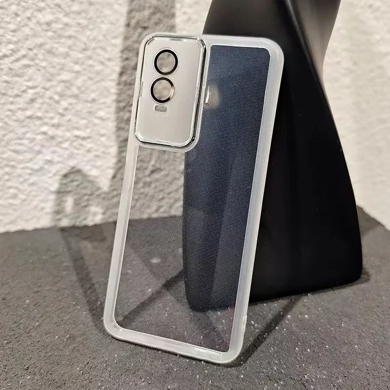 Funda de película de lente de lujo para VIVO Y76, Y76S, Y74S, VIVOY76, 5G, funda protectora de cámara completa, silicona suave transparente, bolsas impermeables de moda - imagen 3