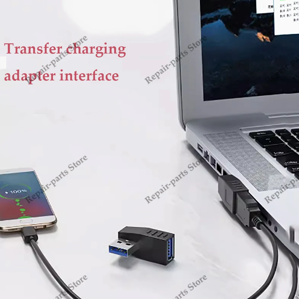 Adaptador de 90 grados para ordenador portátil y PC, convertidor de extensión de conector M/F, tipo A macho A hembra, USB 3,0, ángulo izquierdo/Derecho/arriba/abajo - imagen 3