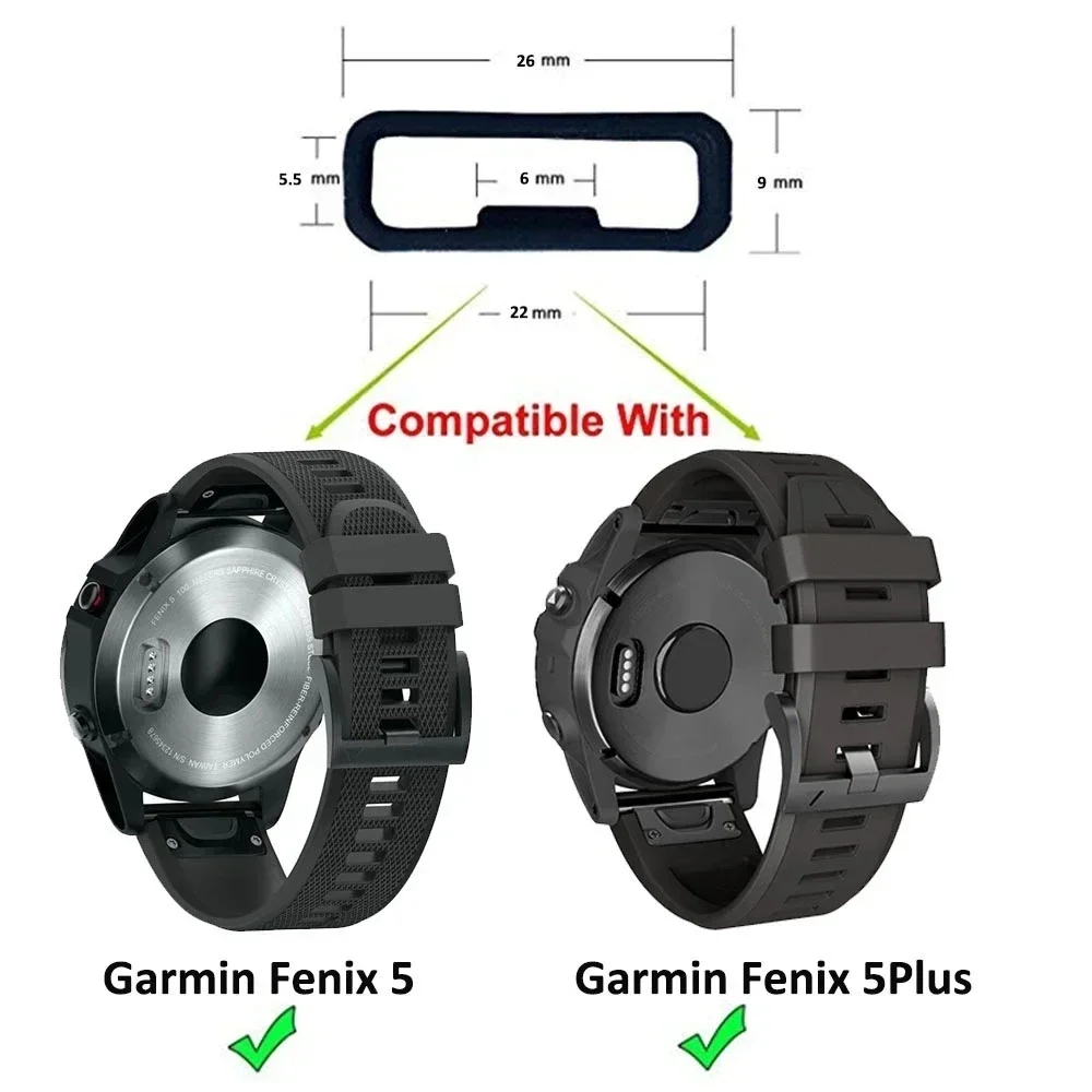 Correas de silicona para reloj, anillos de retención de soporte de seguridad con bucle para Garmin Fenix 6S 6X 6 Pro 5X 5S 5 Plus, accesorios - imagen 4