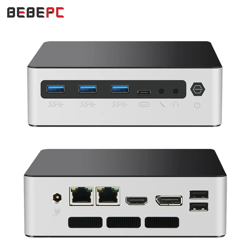 BEBEPC-MINI PC Intel Core i7-1255U Realtek 8111H, 2 x rj45 DDR5, 64 gramos, SODIMM x 2, M2, NVME, Windows 10/11, Linux - imagen 2