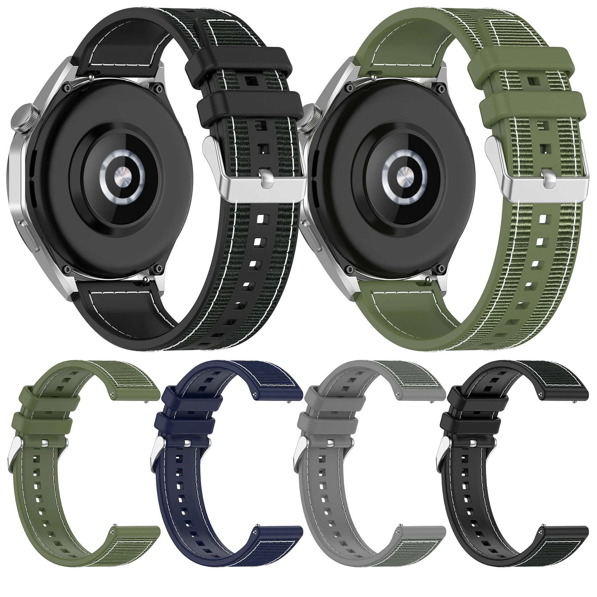 Correa de silicona de nailon para Fossil gen 6, pulsera de repuesto de 44mm, Gen6/gen 5, 5e/Gen5, LTE, 45mm, 22mm - imagen 3