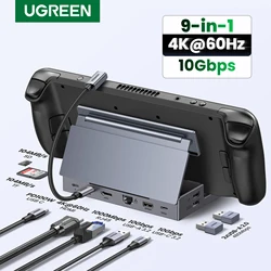 UGREEN Dock USB C 4K 60Hz PD 100W RJ45 para Steam Deck ROG Ally iPhone