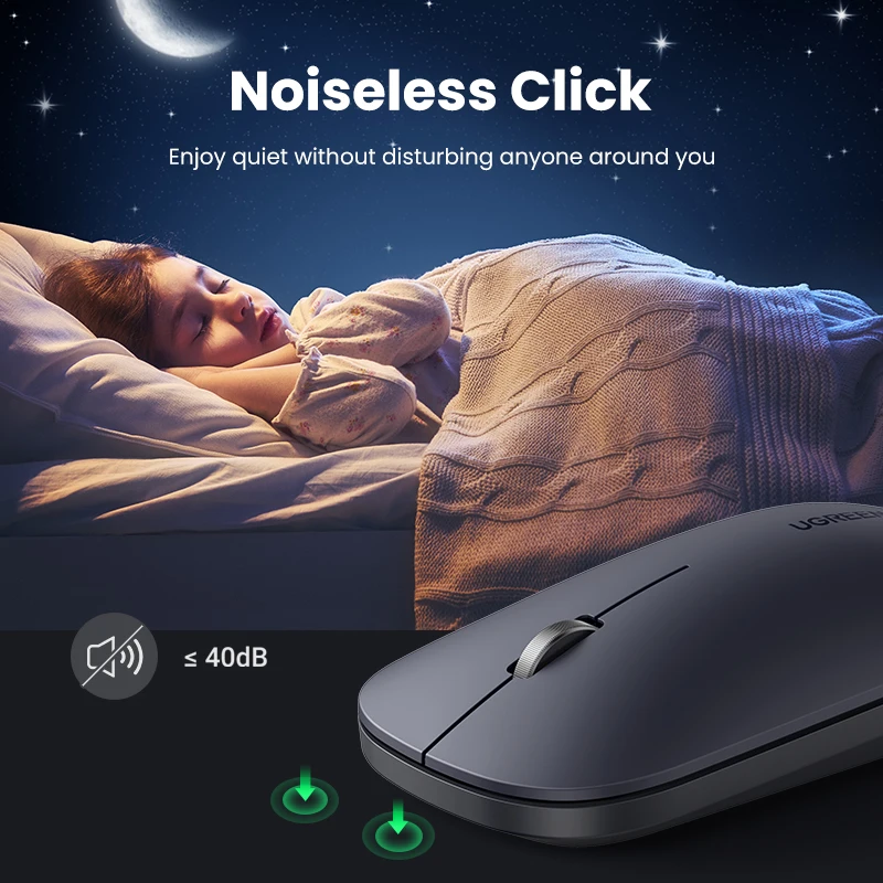 UGREEN Ratón Inalámbrico Silencioso 4000 DPI para MacBook, Tablet y PC - imagen 2