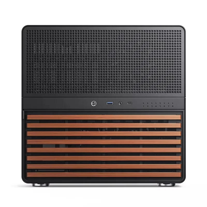 JONSBO N5 Caja NAS ITX/M-ATX/ATX/E-ATX, nogal y refrig. líquida - imagen 3