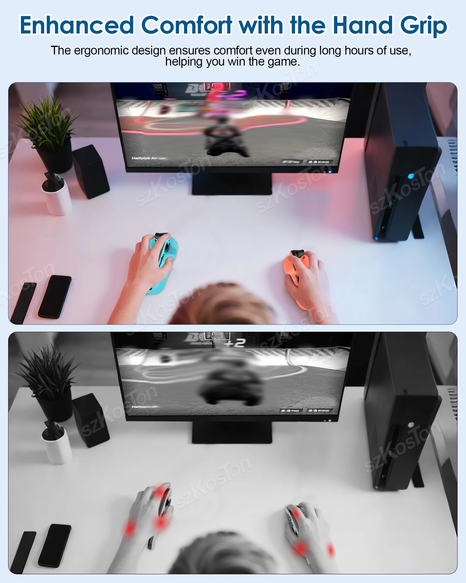 Paquete de 2 ratón controlador de juego magnético para Switch 2 empuñaduras Joy-Con con pulsera Mini ratones portátiles accesorios de juego - imagen 5