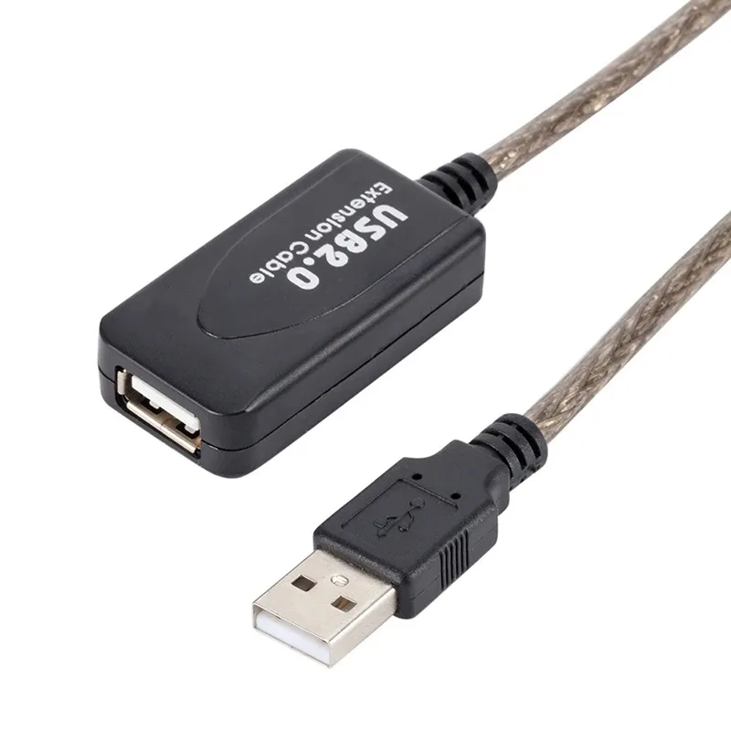 Cable de extensión USB 2,0 de 5M, 10M, 15M, 20M, con Chip, repetidor activo de alta velocidad, Cable de datos macho a hembra para escáner de impresora portátil - imagen 5