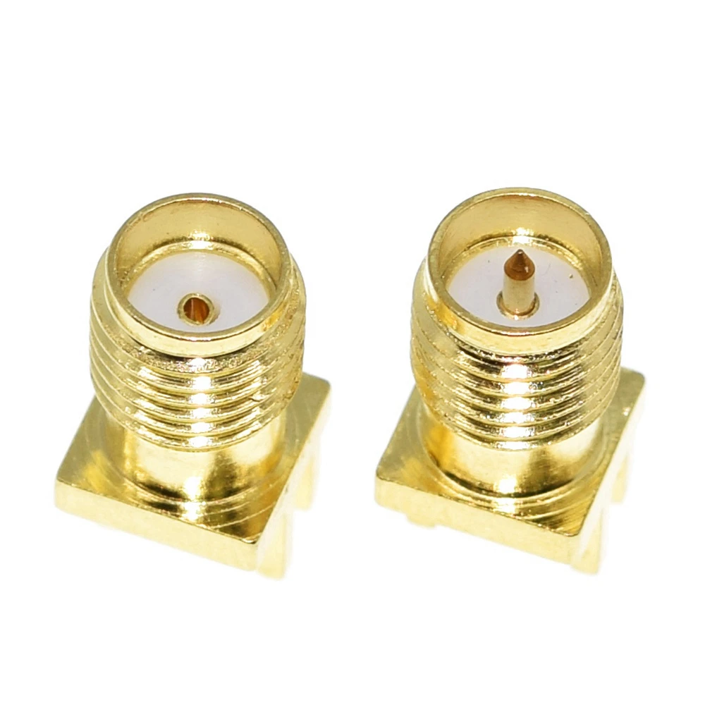 20 piezas-tuerca de soldadura SMA hembra/macho de 1,6 MM, Clip PCB de montaje recto, conector RF chapado en oro, receptáculo de soldadura - imagen 3