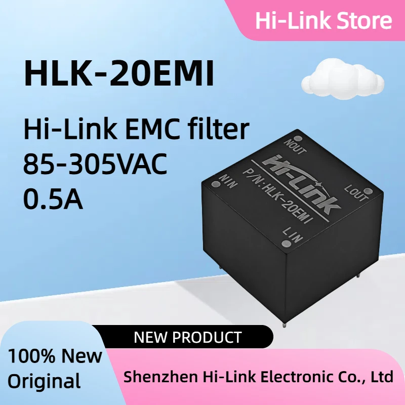 Hi-Link 85-305VAC 500mA HLK-20EMI Filtro EMC de tamaño pequeño 100% nuevo original usado con módulos de alimentación de CA CC