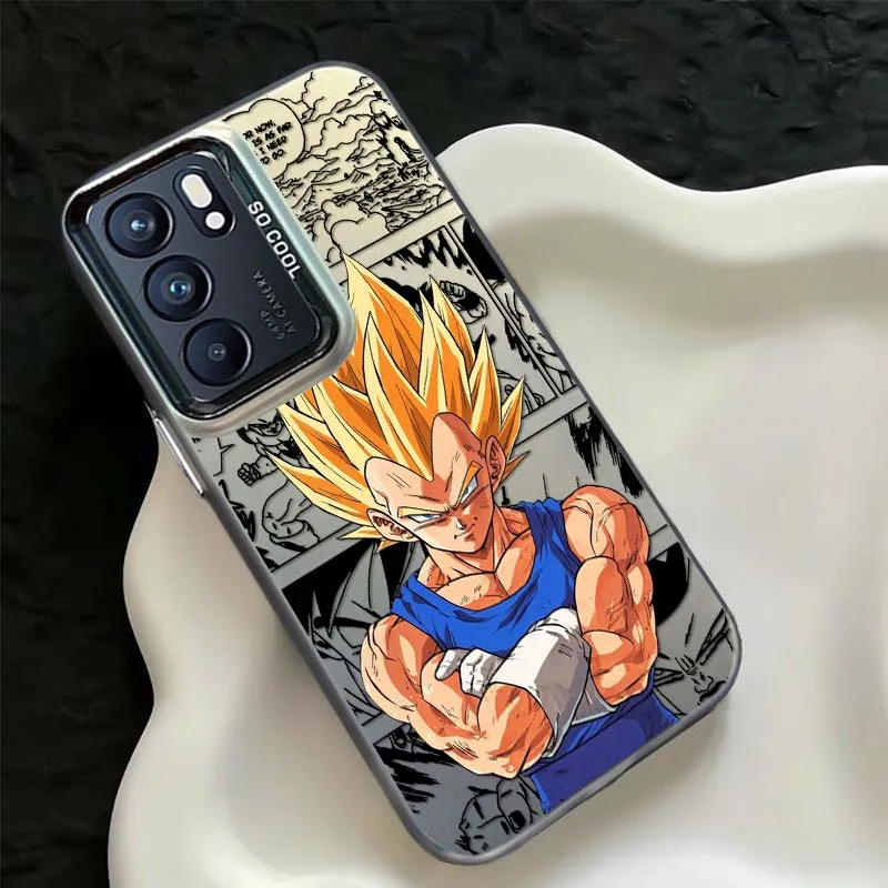 D-Dragon Balls Goku Anime para OPPO A98 A96 A95 A94 A79 A78 A77 A54 A55 funda de teléfono plateada colorida - imagen 2