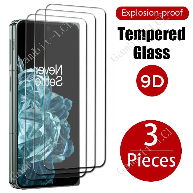 OnePlus-Protector de pantalla de vidrio templado abierto, película protectora para OnePlus Open OPPO Find N3 FindN3, 6,31 ", 3 piezas, 9H, Original