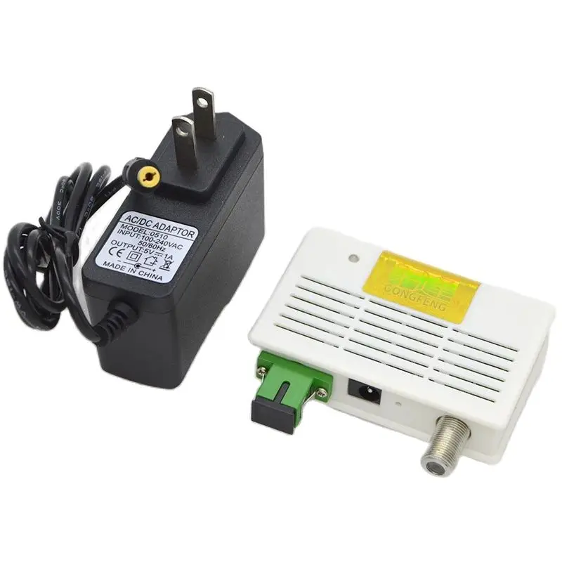 Receptor óptico FTTH CATV, mininodo de Control óptico, recepción Ultra baja AGC, salida F de 25DBM, venta al por mayor