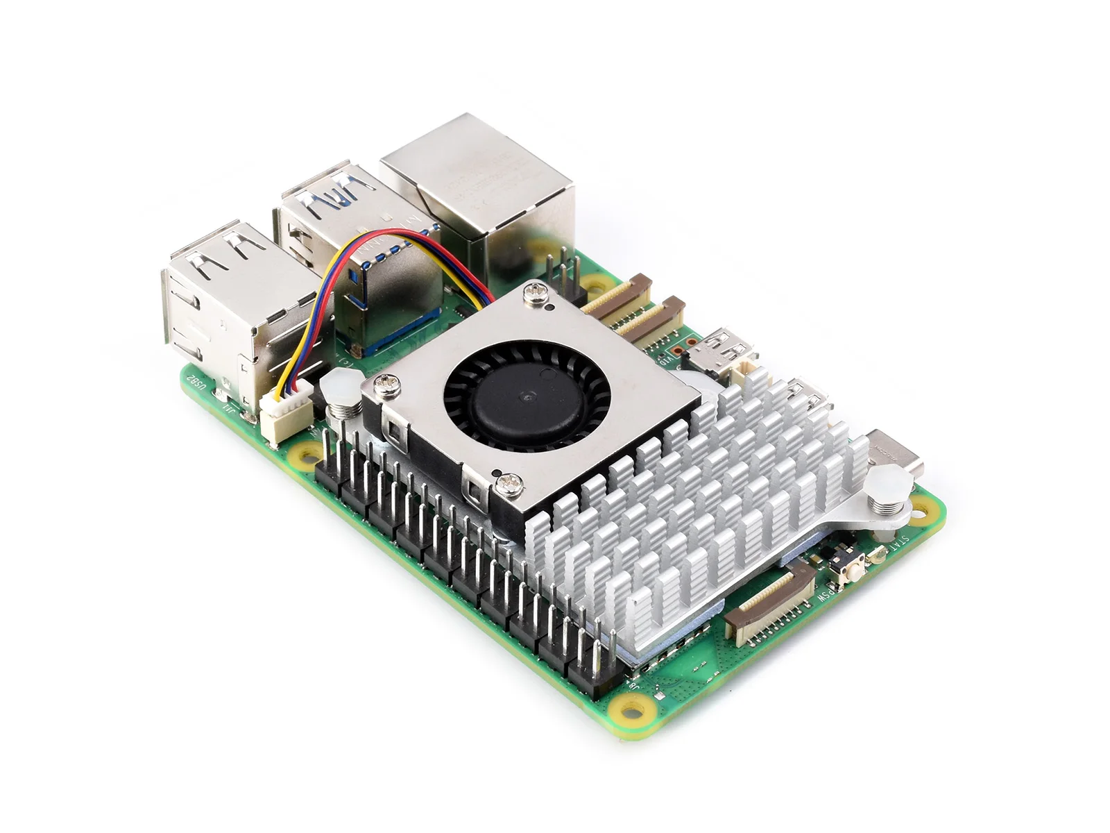 Enfriador activo oficial Raspberry Pi para Raspberry Pi 5, ventilador con control de temperatura, disipador térmico de aluminio, con cinta térmica - imagen 3