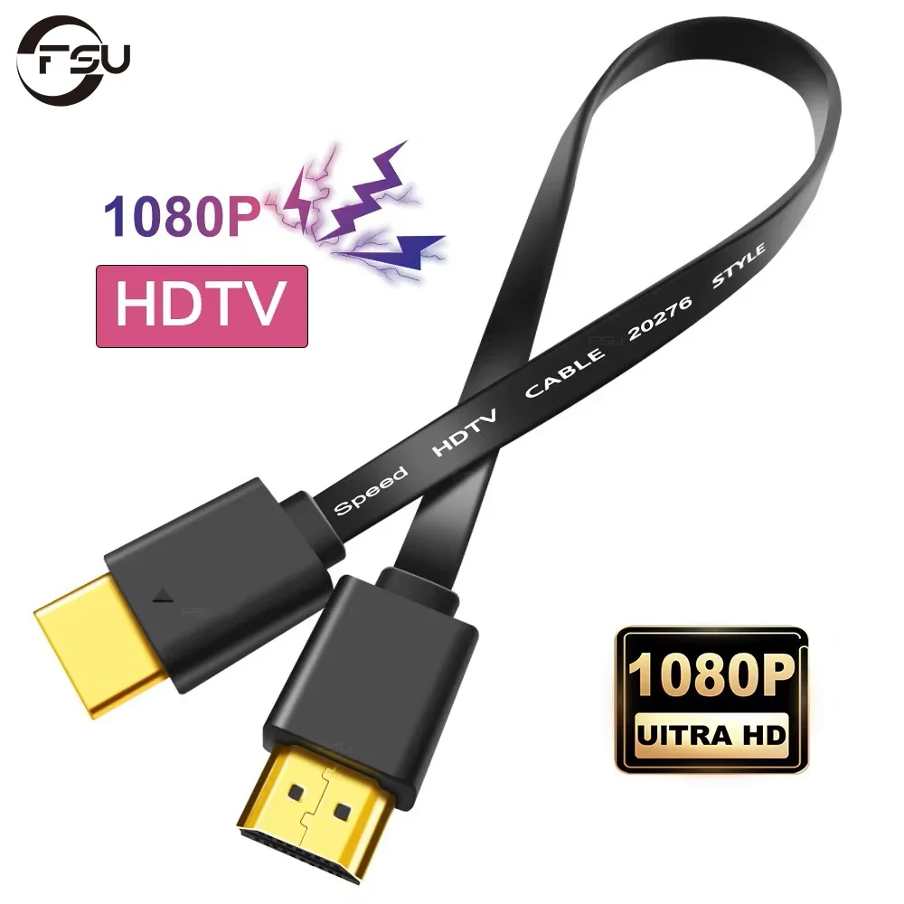 Cable FSU compatible con HDMI 1080P Cable plano fino compatible con HDMI Cable macho-macho 1,4 para Cable HDTV compatible con HDMI 0,3 m 1M 1,5 M