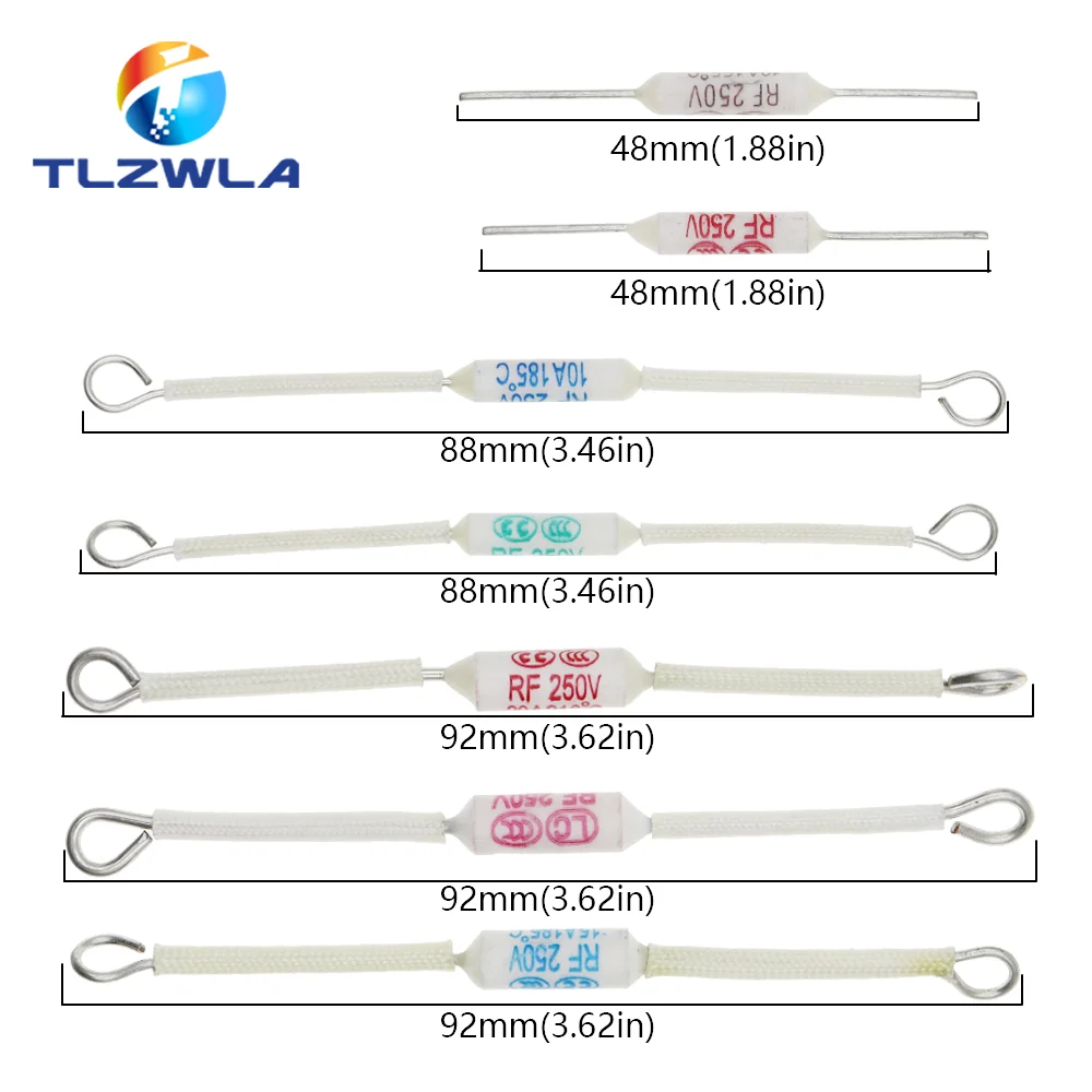 Interruptor de temperatura RF de 5 piezas para olla arrocera, fusible térmico de cerámica, corte, 10A/130C/155C/165C/185C 15A/20A/185C 20A/216C/240C - imagen 5