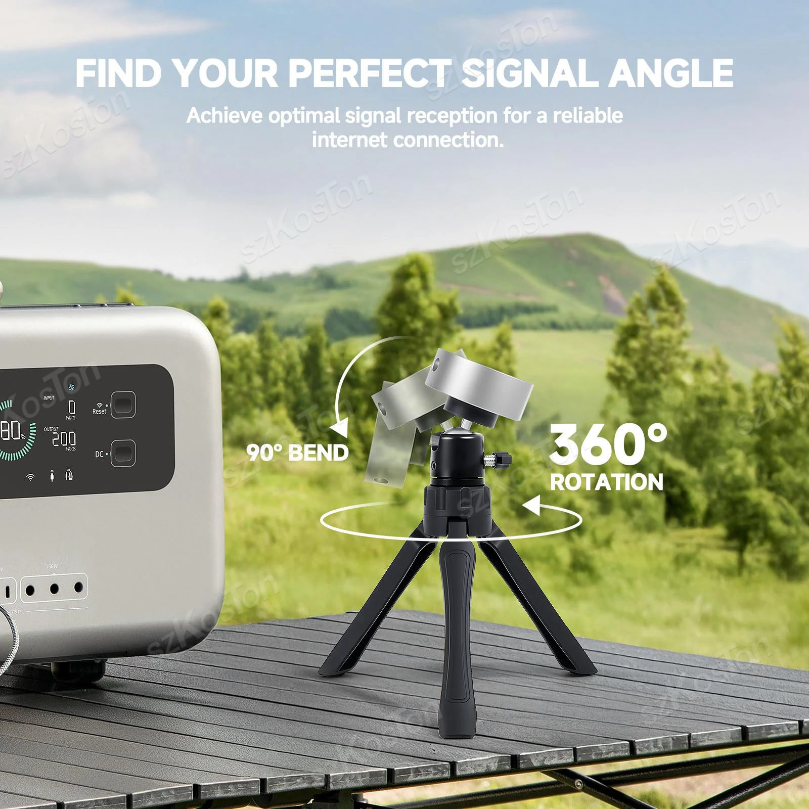 Soporte de trípode portátil para Starlink Mini versión antigua, instalación rápida ajustable, trípode de viaje al aire libre para RV, yate, Camper - imagen 4