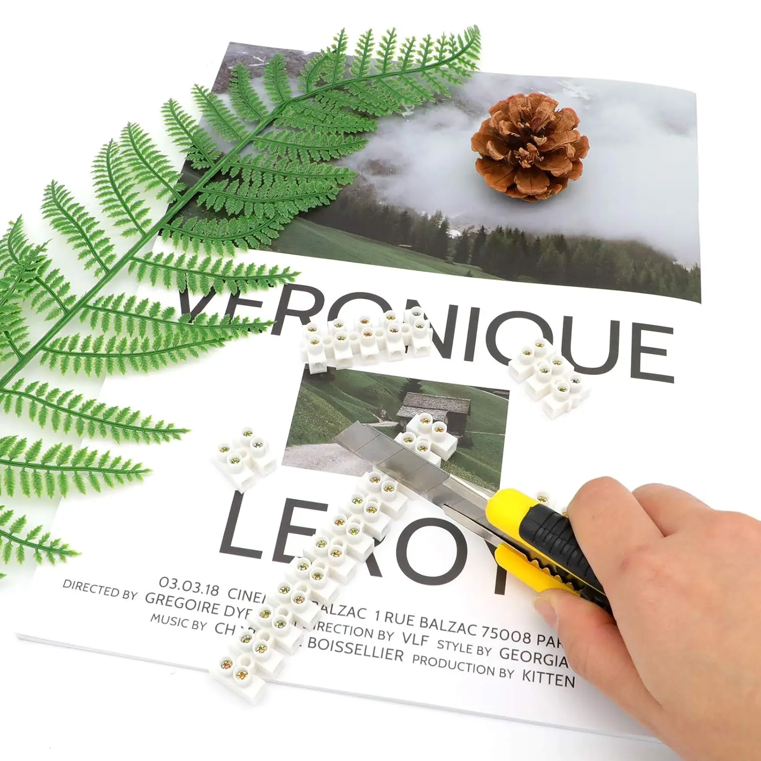 Paquete de 10 bloques de terminales, bloque de barrera eléctrica de terminal de tornillo de tira de terminales de doble fila de 12 posiciones para proyectos domésticos pequeños - imagen 5