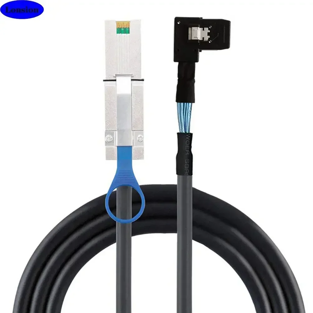 Cable de conexión de alta velocidad para servidor MINI SAS SFF-8087 derecho a SAS SFF-8088 - imagen 3