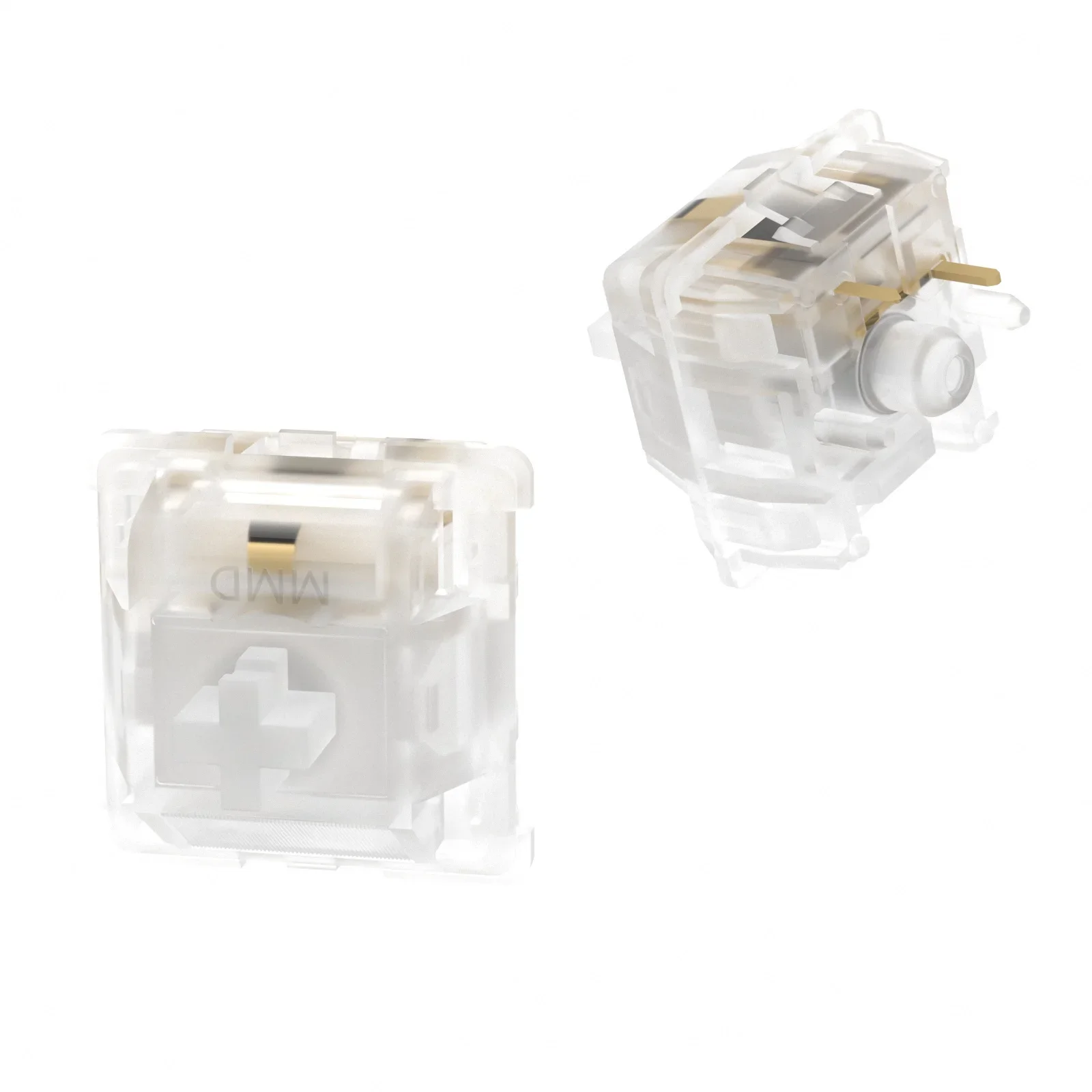 MMD-interruptor lineal de tinta blanca, 45g, para teclado mecánico para videojuegos, PC lubricado de fábrica, POM, resorte largo, accesorios de Kit DIY personalizados - imagen 3