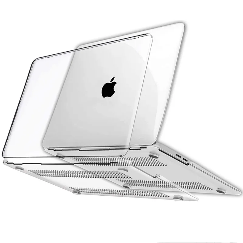 Funda transparente para portátil Macbook Air 13,6 M4 15 M3, funda dura para Mac Book Pro 13 M1 M2 14 M4 16 2025, accesorios de funda