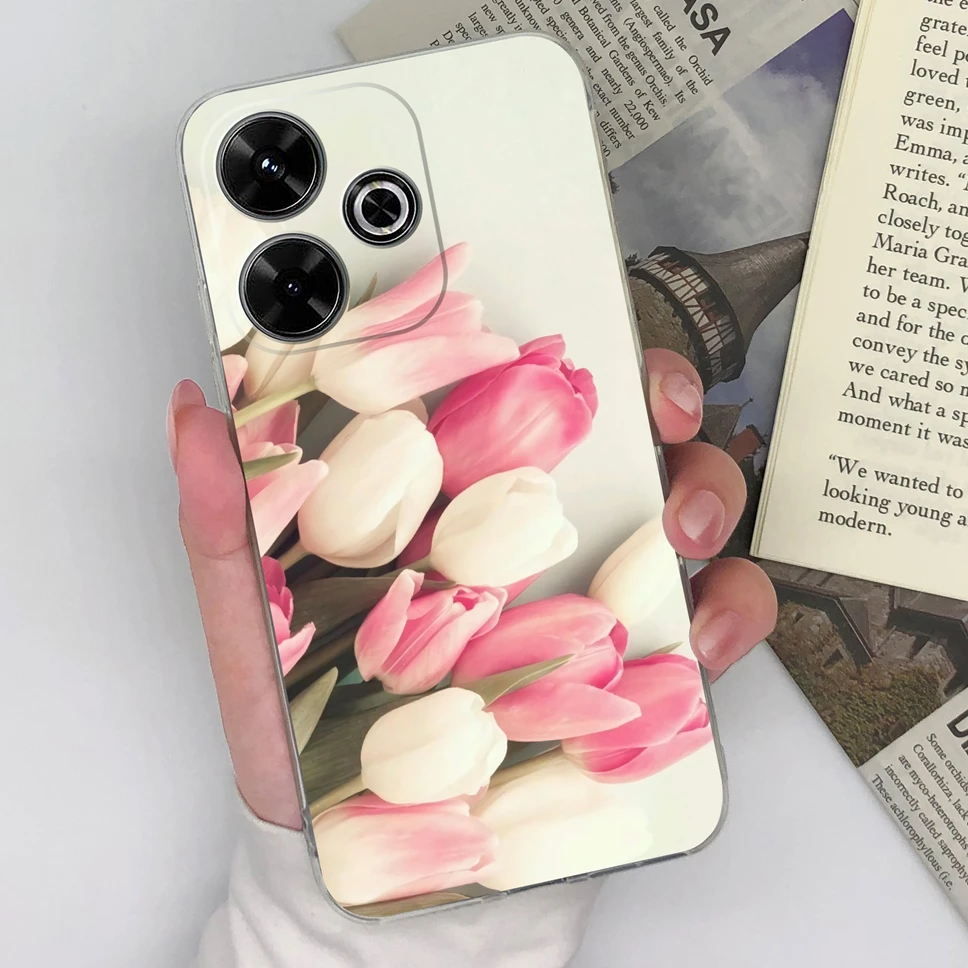 Para Redmi 13 13C 13X 4G 5G funda de teléfono patrones de moda suave delgada TPU funda transparente de silicona para Redmi 13 C cubierta ligera - imagen 3