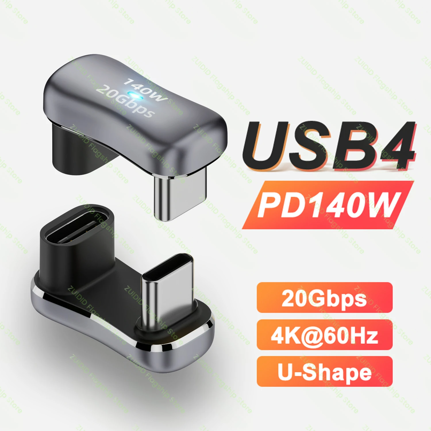 Adaptador USB4 Thunderbolt 3 a USB-C - 20Gbps y 140W Carga Rápida - imagen 4