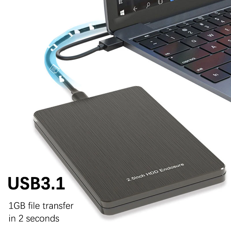 UTHAI U3S2522 Nueva caja de disco duro SATA móvil de alta velocidad USB 3,1/3,0 de 7 mm con carcasa de disco duro de aleación de aluminio de 2,5 pulgadas - imagen 2
