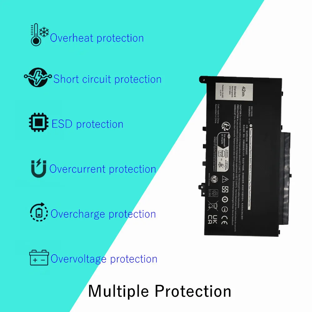 Juyaning 11,4 V 42Wh batería del ordenador portátil para Dell Latitude 12 E7270 E7470 serie 7CJRC 07CJRC - imagen 5
