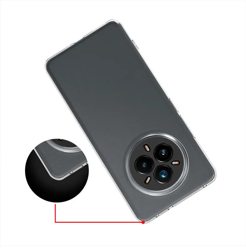 Funda de teléfono transparente de TPU para OPPO Realme 14 Pro Plus Pro + 5G Funda fina suave Simple cristalino silicona Original contraportada - imagen 5