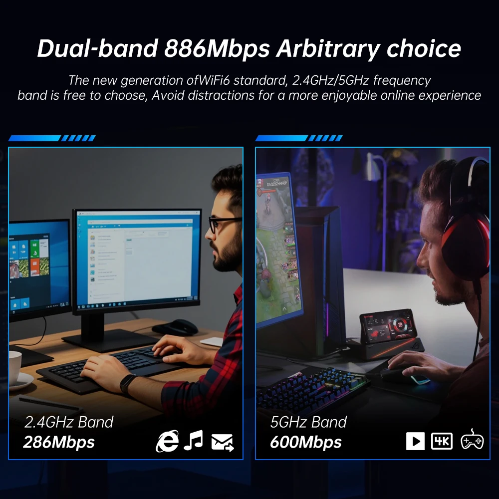 Fenvi Dual Band 2,4G/5G WiFi 6 AX900 adaptador inalámbrico pci-express Bluetooth 5,4 tarjeta de red para PC/escritorio para Windows 10/11 - imagen 3